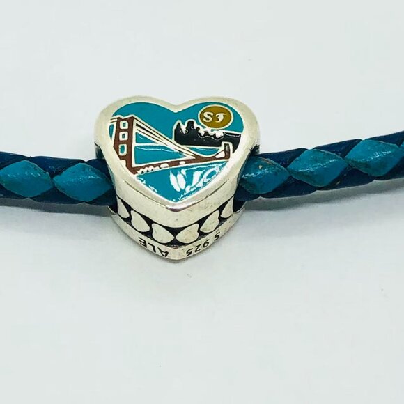 ✨✨Pandora San Francisco Golden Gate Bridge California Charm Heart Bead Charm - Picture 2 of 4